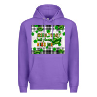 Purple Irish today but please kiss me st. patricks day Premium Hoodie - FaDigitalArtStudio