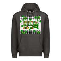 Smoke Irish today but please kiss me st. patricks day Premium Hoodie - FaDigitalArtStudio