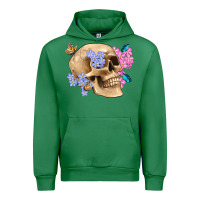 Emerald skull flora butterfly Urban Hoodie - Artiststas