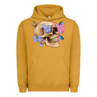 Pigment Peanut Butter skull flora butterfly Urban Hoodie - Artiststas