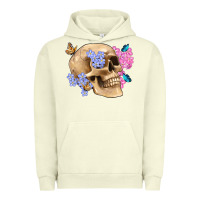 Pigment Pistachio skull flora butterfly Urban Hoodie - Artiststas