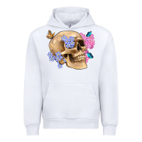 White skull flora butterfly Urban Hoodie - Artiststas