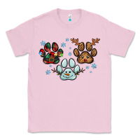 Bubblegum Pink Christmas paws Classic Tee - RanaPortraitStore