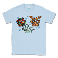 Dusty Blue Christmas paws Classic Tee - RanaPortraitStore