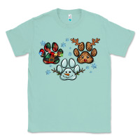 Seafoam Christmas paws Classic Tee - RanaPortraitStore