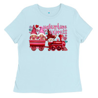 Baby Blue valentines express with gnomies Ladies Tee - NancyCooperArtShop