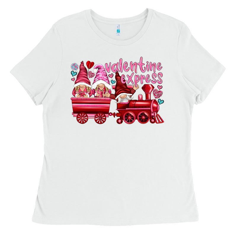 Valentines Express With Gnomies Ladies Tee by NancyCooperArtShop | Teevron