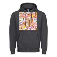 Smoke Happy Easter Bunny Seamless Pattern Zipper Hoodie - BundleAndBundleShop