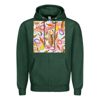 Sports Green Happy Easter Bunny Seamless Pattern Zipper Hoodie - BundleAndBundleShop
