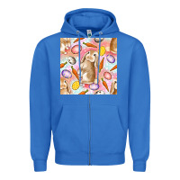 True Royal Happy Easter Bunny Seamless Pattern Zipper Hoodie - BundleAndBundleShop