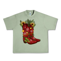 Oil Green Christmas boots Urban Heavy Tee - JahusDesignShop