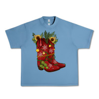 Pebble Blue Christmas boots Urban Heavy Tee - JahusDesignShop