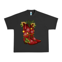 Pigment Black Christmas boots Urban Heavy Tee - JahusDesignShop