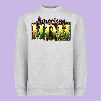 American Mom Mother's Day Heavyweight Sweatshirt Designed By Cowgirlartshop