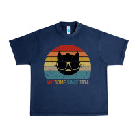 Navy Awesome Since 1974 Urban Heavy Tee - Bettercallsaul