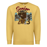 Antique Gold Senior Mom 2023 Premium Sweatshirt - CowhideDigitalArt
