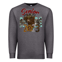 Charcoal Heather Senior Mom 2023 Premium Sweatshirt - CowhideDigitalArt