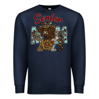 Navy Senior Mom 2023 Premium Sweatshirt - CowhideDigitalArt