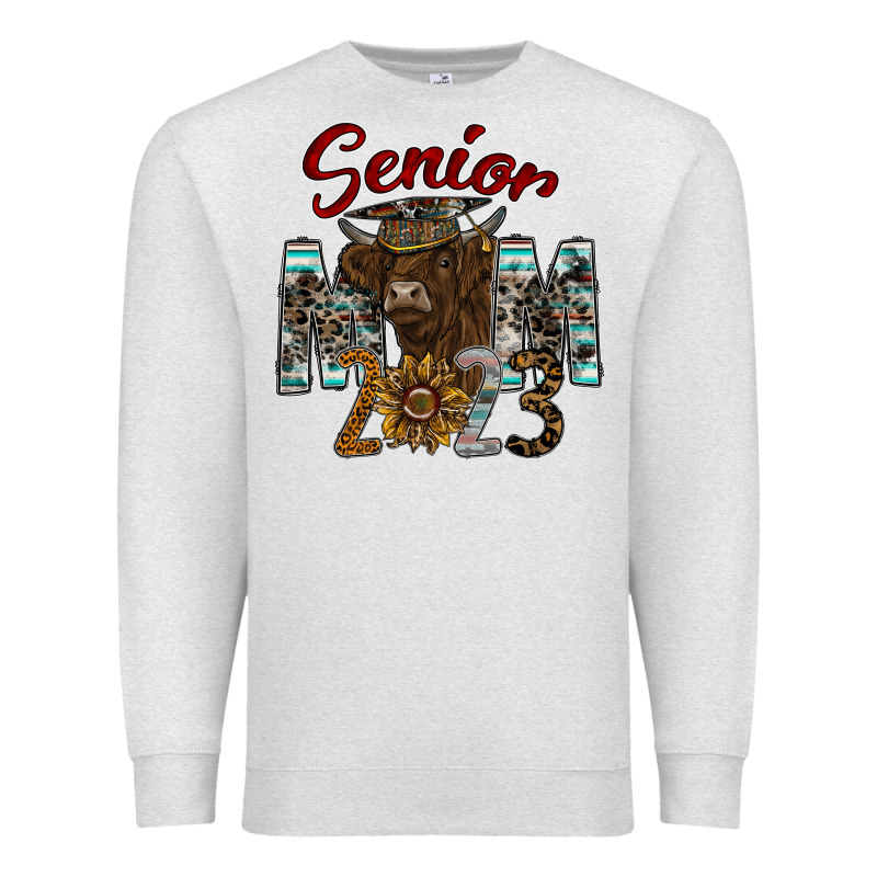 Senior Mom 2023 Premium Sweatshirt by CowhideDigitalArt | Teevron
