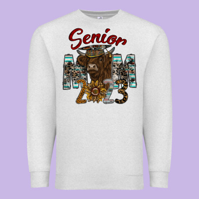 Senior Mom 2023 Premium Sweatshirt Designed By Cowhidedigitalart
