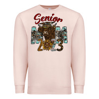 Pale Pink Senior Mom 2023 Premium Sweatshirt - CowhideDigitalArt