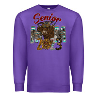 Purple Senior Mom 2023 Premium Sweatshirt - CowhideDigitalArt
