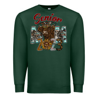 Sports Green Senior Mom 2023 Premium Sweatshirt - CowhideDigitalArt