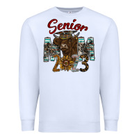 White Senior Mom 2023 Premium Sweatshirt - CowhideDigitalArt