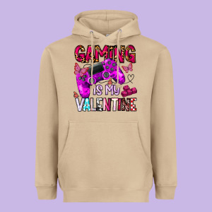 Gaming Is My Valentine Heavyweight Hoodie Designed By Cowhidedigitalart