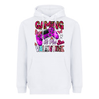 White gaming is my valentine Heavyweight Hoodie - CowhideDigitalArt