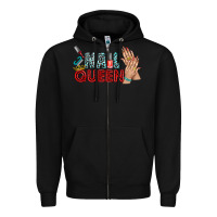 Black nail queen bbs Zipper Hoodie - BundleAndBundleShop