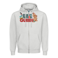 Dove Grey nail queen bbs Zipper Hoodie - BundleAndBundleShop