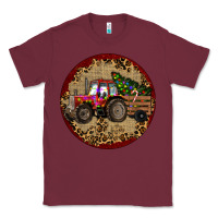 Burgundy Christmas Tractor Classic Tee - RanaPortraitStore