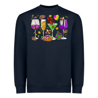 Mardi Gras Wine Glasses Heavyweight Sweatshirt | Teevron