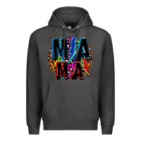 Charcoal Heather Mama lightning bolts Mother's Day Premium Hoodie - FaDigitalArtStudio