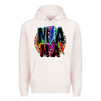 Pale Pink Mama lightning bolts Mother's Day Premium Hoodie - FaDigitalArtStudio