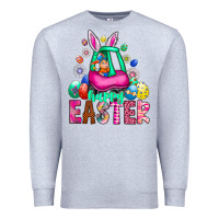 Heather Grey Easter Premium Sweatshirt - CowhideDigitalArt