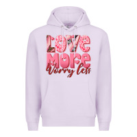 Lilac love more worry less Premium Hoodie - RanaPortraitStore