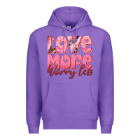 Purple love more worry less Premium Hoodie - RanaPortraitStore