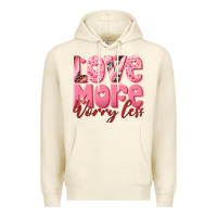 Sandshell love more worry less Premium Hoodie - RanaPortraitStore