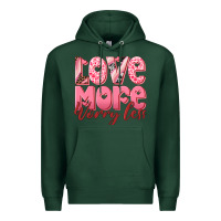 Sports Green love more worry less Premium Hoodie - RanaPortraitStore