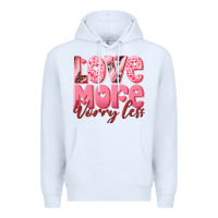 White love more worry less Premium Hoodie - RanaPortraitStore