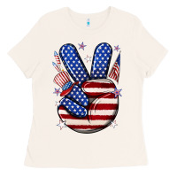 Bone peace 4th july Ladies Tee - NancyCooperArtShop