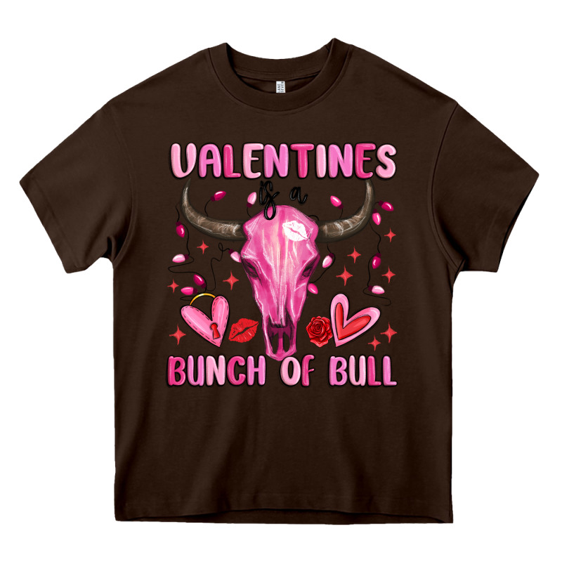 Valentines Is A Bunch Of Bull Heavy Core Tee by MaliasSmallBusiness | Teevron