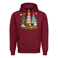 Burgundy baseball trees bbs Zipper Hoodie - BundleAndBundleShop