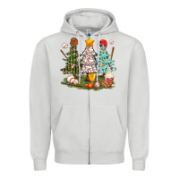 Dove Grey baseball trees bbs Zipper Hoodie - BundleAndBundleShop