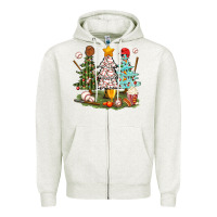 Oatmeal Heather baseball trees bbs Zipper Hoodie - BundleAndBundleShop