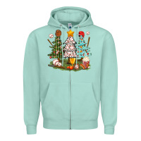 Seafoam baseball trees bbs Zipper Hoodie - BundleAndBundleShop