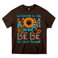 Chocolate Brown god gifted me two titles mom and bebe  and i rock Heavy Core Tee - JahusDesignShop