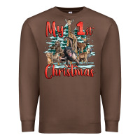 Chestnut my first christmas baby safari animals Premium Sweatshirt - LillyAllenDesigns